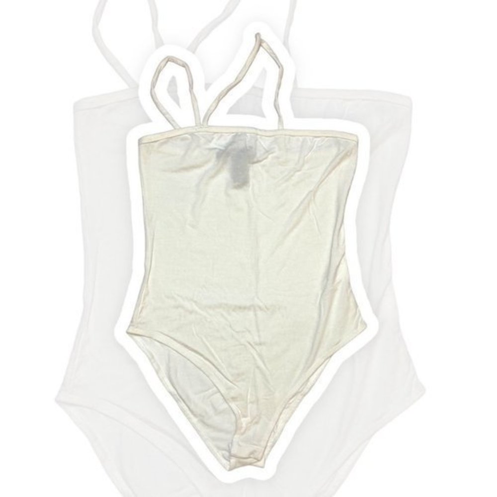 Forever 21 Cream Color Bodysuit- size small